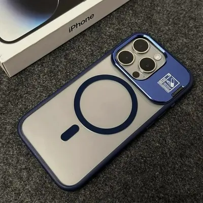 Magnetic Lens Protection Clear Phone Case for iPhone 17, With Stand - 9