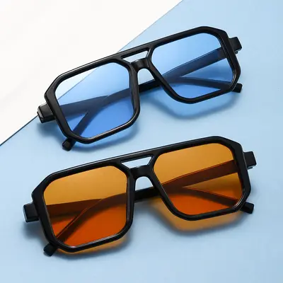 Large Frame Unisex Sunglasses, Simple Design, Ocean Lens Driving Glasses