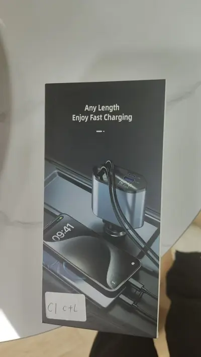 D2 Car Charger 120W PD Fast Charging with Retractable Cable, 1-4 Ports - 11