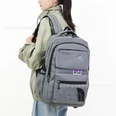 Unisex Letter Print Outdoor Backpack, Large Capacity Junior High Schoolbag - 3