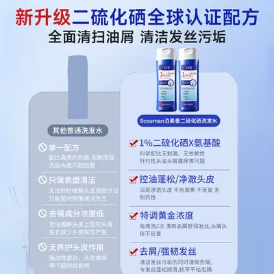 Bosuman Selenium Disulfide Shampoo, Anti-Dandruff, Anti-Itch, Oil Control - 3