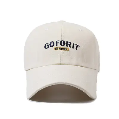 Summer Baseball Cap for Women GOFORIT Korean Version Fashion Embroidered Letter Cap for Men Face-Slimming Hard Hat