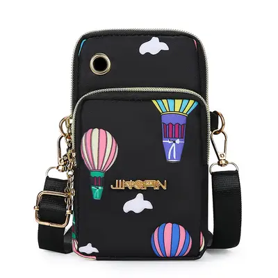 Handytasche Damen vertikal Schulter Umhängetasche 2025 neu Nylon Oxford Gewebe Schultertasche mit Reißverschluss Münzgeldbörse - 10