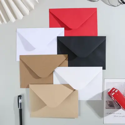 Retro Kraft Paper Envelopes, White, Multiple Sizes, for Cards and Letters