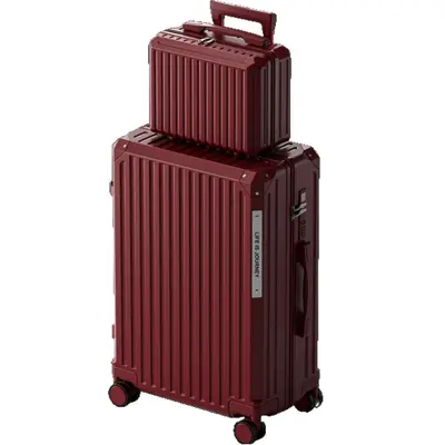 20-Zoll Kabinengröße Koffer, Hochzeitskoffer, Rollkoffer, 28-Zoll großvolumiger Reisekoffer, Zahlenschloss, universelle Räder, Mutter-Kind-Kofferset. - 6