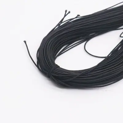 Lateks elastik ip, çap 0,8-3,5 mm, siyah beyaz ve renkli - 12