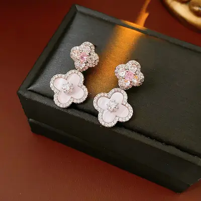 18K Gold Zirkonia Perlmutt-Halskette Schlüsselbein-Kette für Damen - 9