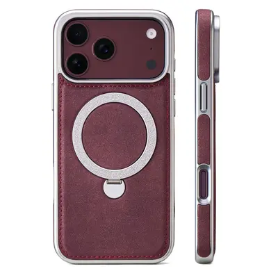 Apple iPhone 18 Pro Max leather case with magnetic rotating stand