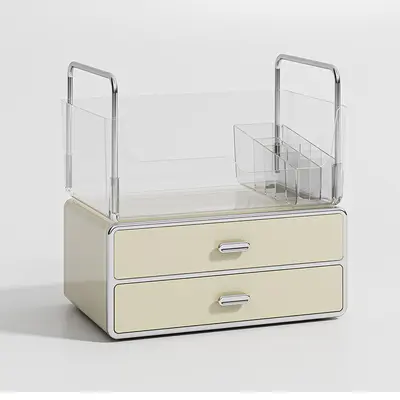 Cosmetics storage box with drawers, dustproof