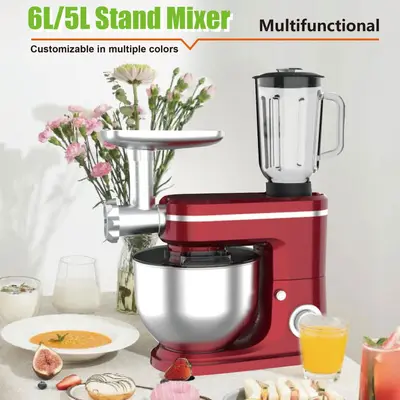 Stand mixer 5L, otomatik hamur yoğurucu, çok fonksiyonlu