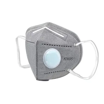 KN95 Activated Carbon Dust Mask with Breathing Valve, Individually Packed