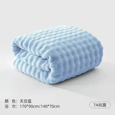泡泡绒浴巾a类吸水加大厚套装柔软不掉毛男女裹身洗澡家用超大号 - 10