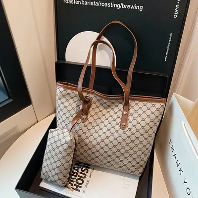 Damen-Mutter-Kind-Tasche mit Karomuster, großes Fassungsvermögen, Modell 2025 - 8