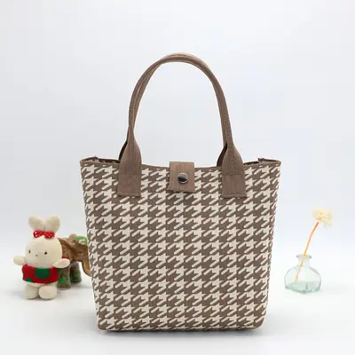 Knitted Tote Bag, Large Capacity, Korean Style Handbag - 12