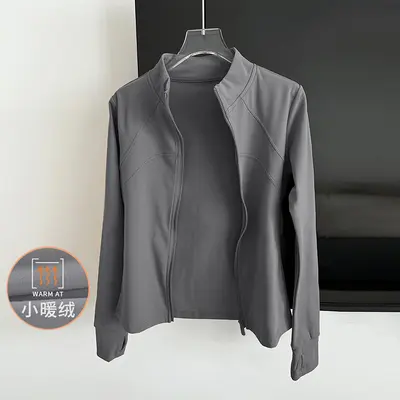 Women's yoga jacket, windproof, fleece lined - 9