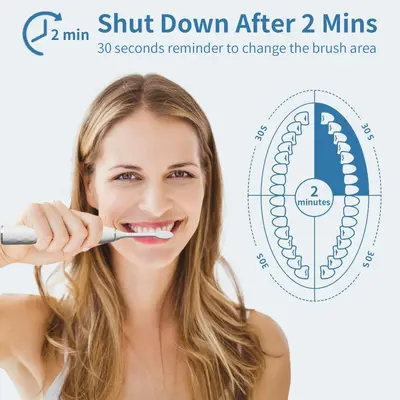 Rechargeable Fully Automatic Electric Toothbrush, Long Battery Life - 4