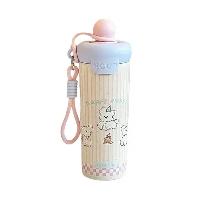 316 Paslanmaz Çelik Termos Bardak, Yüzer Toplu, 900 ml Pipetli - 6