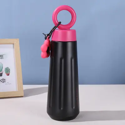 316 Paslanmaz Çelik Termos Kupa 500 ml Taşıma Kollu Açık Hava Spor Su Şişesi - 8