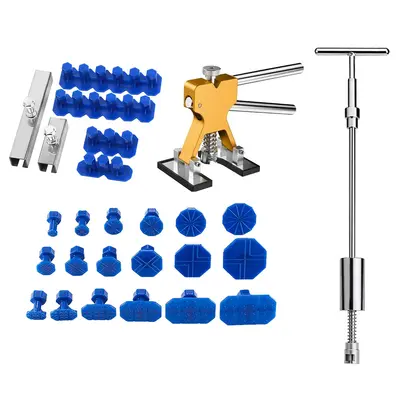 Car Dent Repair Tool Set, Slide Hammer and Blue Pad, 18 Pieces - 11