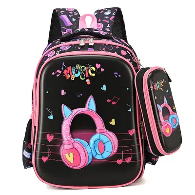 School backpack hard shell 15-inch with stationery box set - 7