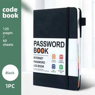 B6 Password Notebook with Letter Index and Colorful Tabs - 11
