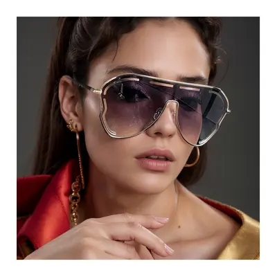 Large Frame Toad-Shaped Sunglasses, Hollow-Out Y2K Style - 2