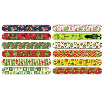 Grinch PVC Kids Snap Bracelets - 7