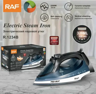 RAF buharlı ütü, el tipi, ıslak-kuru, 2200W