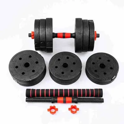 Cement dumbbell set, adjustable barbell