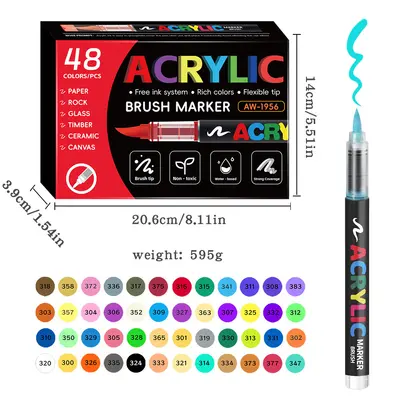 418 renk akrilik marker seti çocuklar için - 10
