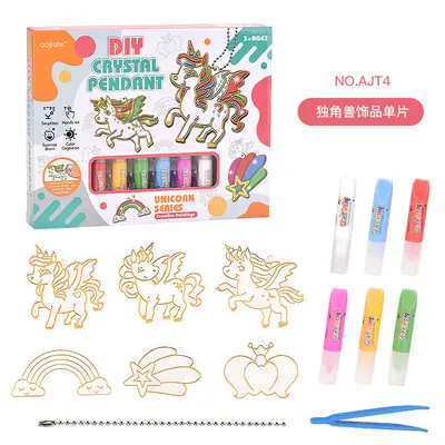 儿童DIY免烤胶画涂色填色挂件学校学生机构益智手工制作涂鸦玩具 - 10
