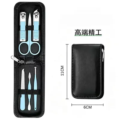 Stainless steel nail clipper set, 6-piece - 12