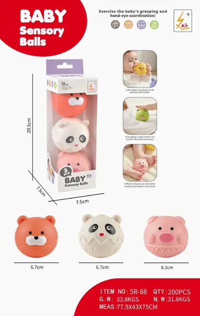 Tier-Quetschball für Babys, weich und sicher - 11
