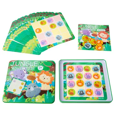 Çocuklar İçin Manyetik Sudoku Oyunu ve Hayvan Eşleştirme Eğitici Oyuncak - 6