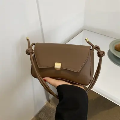 Kadın Tek Omuz Çapraz Çanta, Minimalist Baget Çanta, Sonbahar Modeli - 10