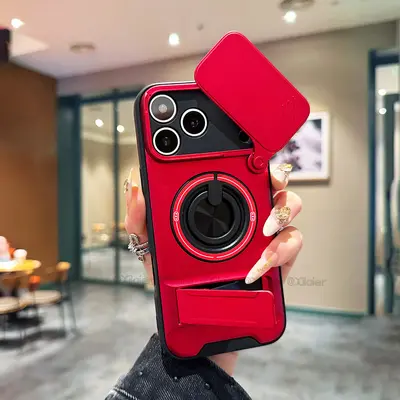iPhone 18 Pro Max Case with Sliding Camera Cover and Ring Holder - 11