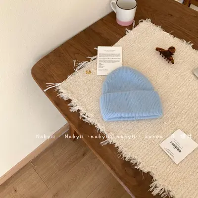 Angora Rabbit Fur Wool Knit Hat, Soft Multicolor Blogger Style - 11