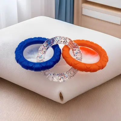 Three-Ring Pull Dog Chew Toy, Teeth Cleaning, Bite-Resistant - 8