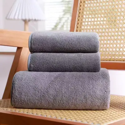 Mercan kadife banyo havlusu, kalın ve yumuşak - 7