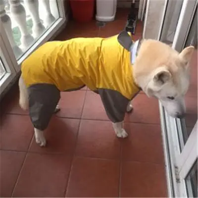 Reflective Dog Raincoat, One-Piece Overall - 7