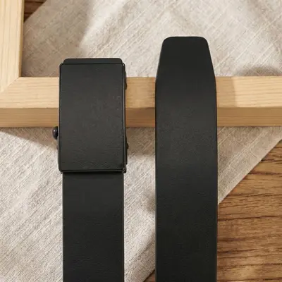Men's Leather Belt New Style Genuine Cowhide Automatic Buckle Casual Trend Versatile Youth Men's Waist Belt Business Trouser Belt