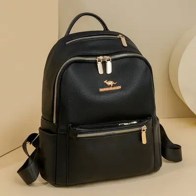 Fashion PU Women's Backpack Versatile Commuter Shoulder Backpack - 3