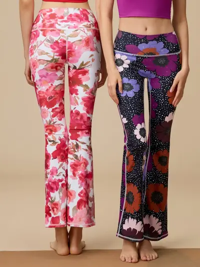 26 Print Yoga Pants Women High Waist Flare