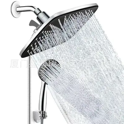 12-Inch Rain Shower Head Set with Diverter and 7-Function Handheld Shower