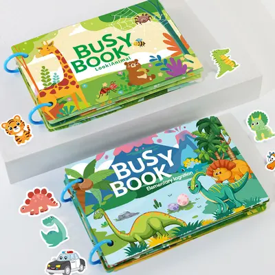 Quiet Activity Book for Children - Tear and Stick