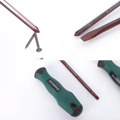 Magnetic Non-Slip Screwdriver Set, Phillips and Flat Head - 4