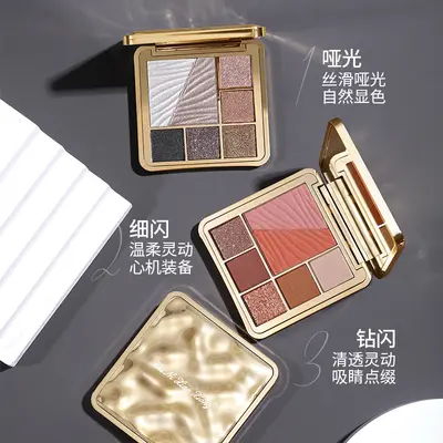 Winnie the Pooh Seven-Color Eyeshadow and Blush Palette, Matte and Shimmer