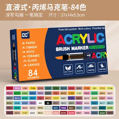 Akrilik marker yumuşak başlı 24-48 renk - 12