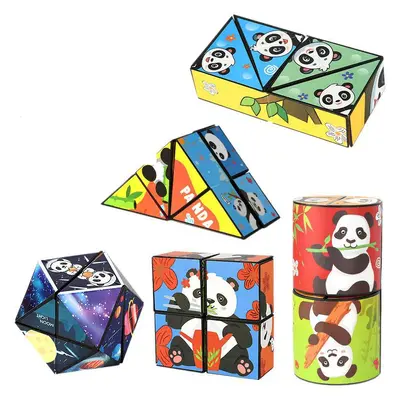 Transformable Panda 3D Cube Puzzle, Stress-Relief Children's Toy - 5
