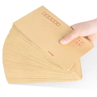 Yellow Retro Kraft Paper Envelope for A4 Invoices, No. 5